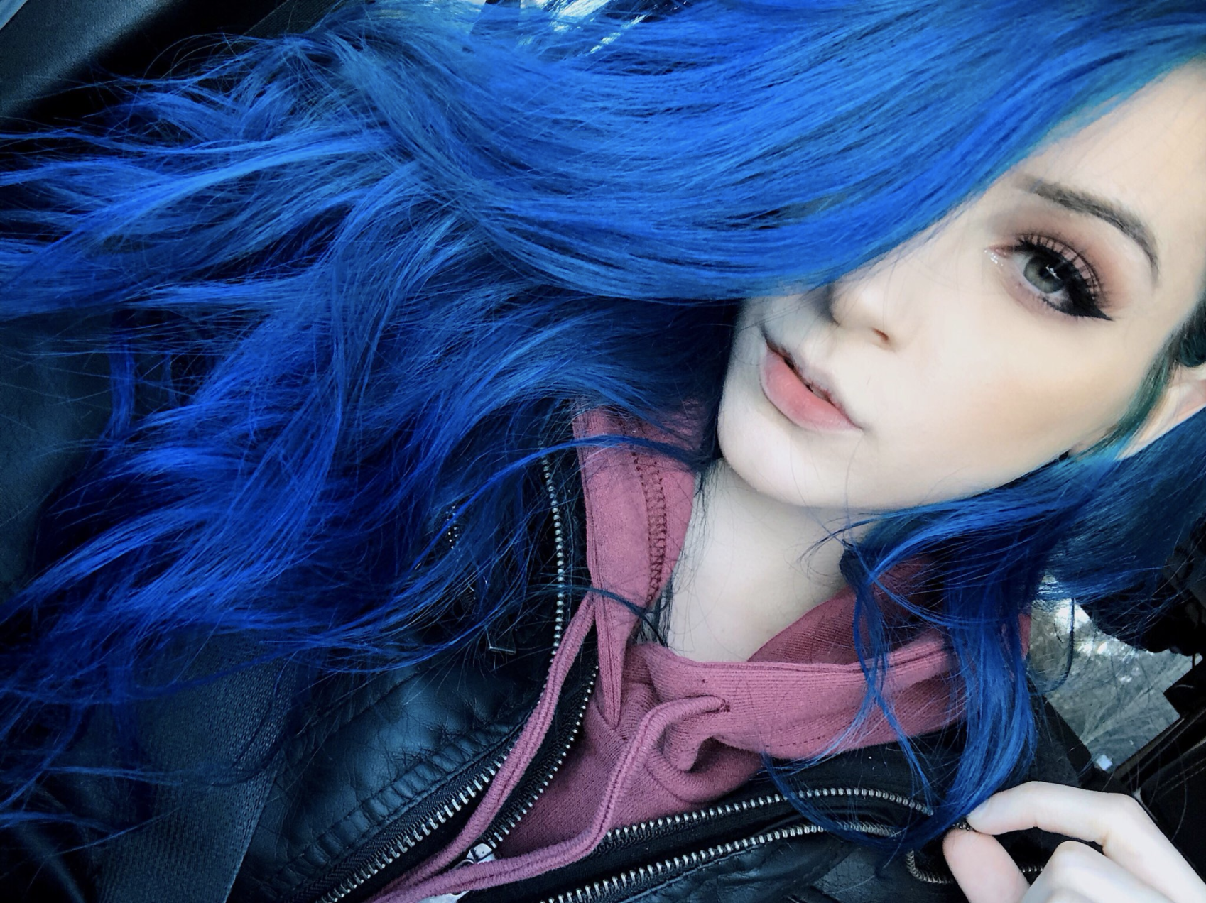 A selfie from the Twitter of cam girl Kati3kat