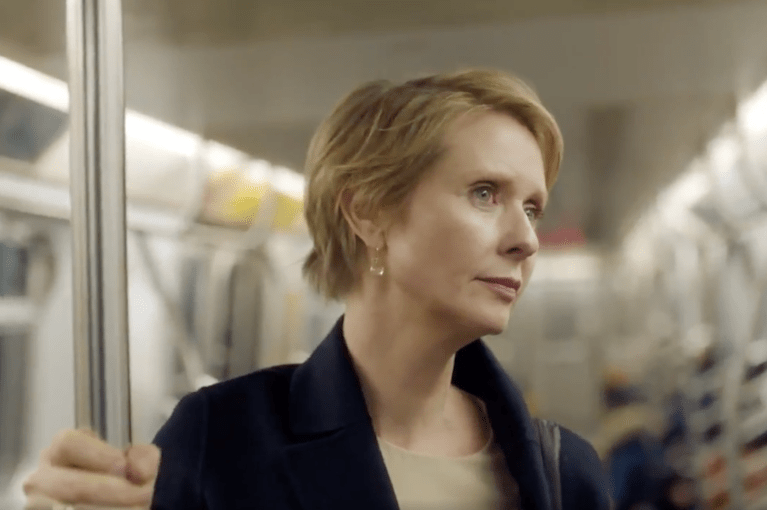 Sex and the City star Cynthia Nixon in her video announcement for candidacy for New York governor