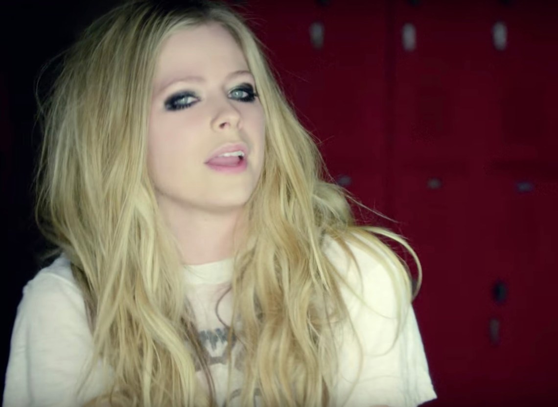 Avril Lavigne from her Here's to Never Growing Up music video