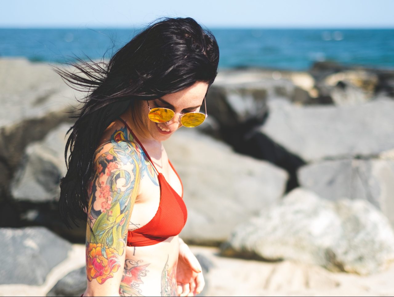 A girl with tattoos