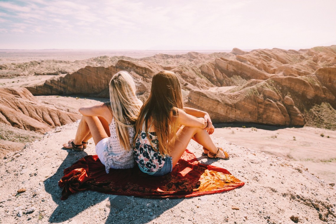 friends sitting outside