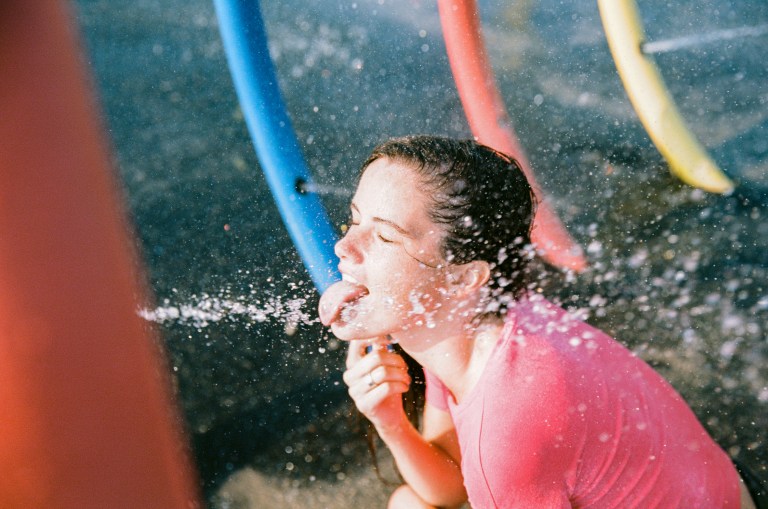 woman having fun in the summer