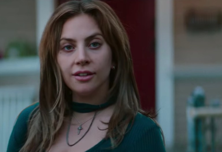 Lady Gaga in the trailer for "A Star Is Born"