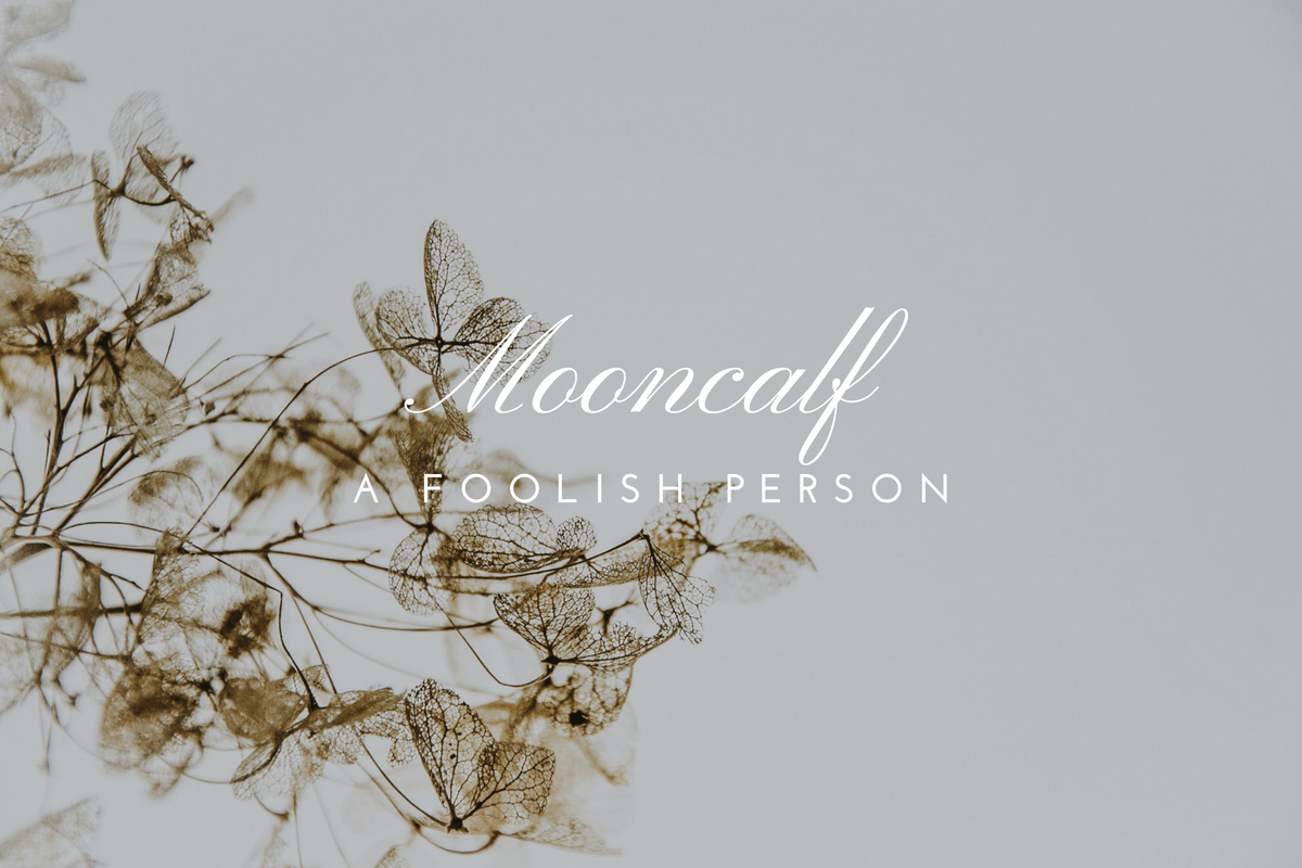 Mooncalf—a foolish person