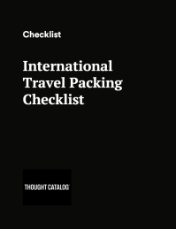 international travel packing checklist