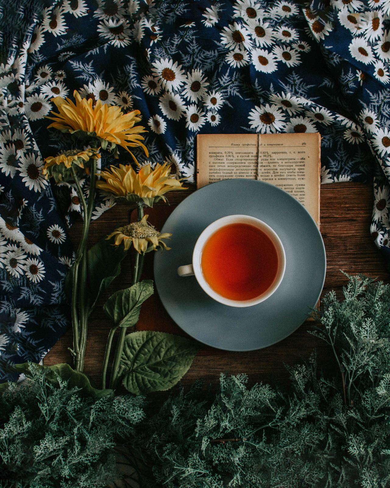 cup of tea on saucer