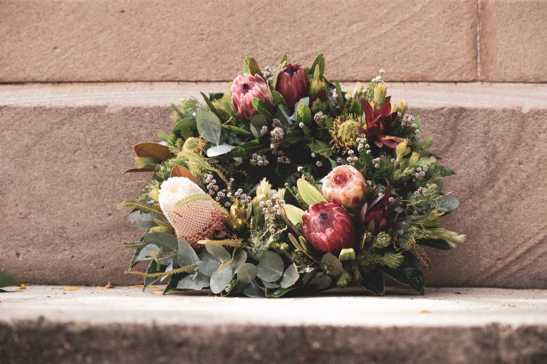 pink and green flower bouquet