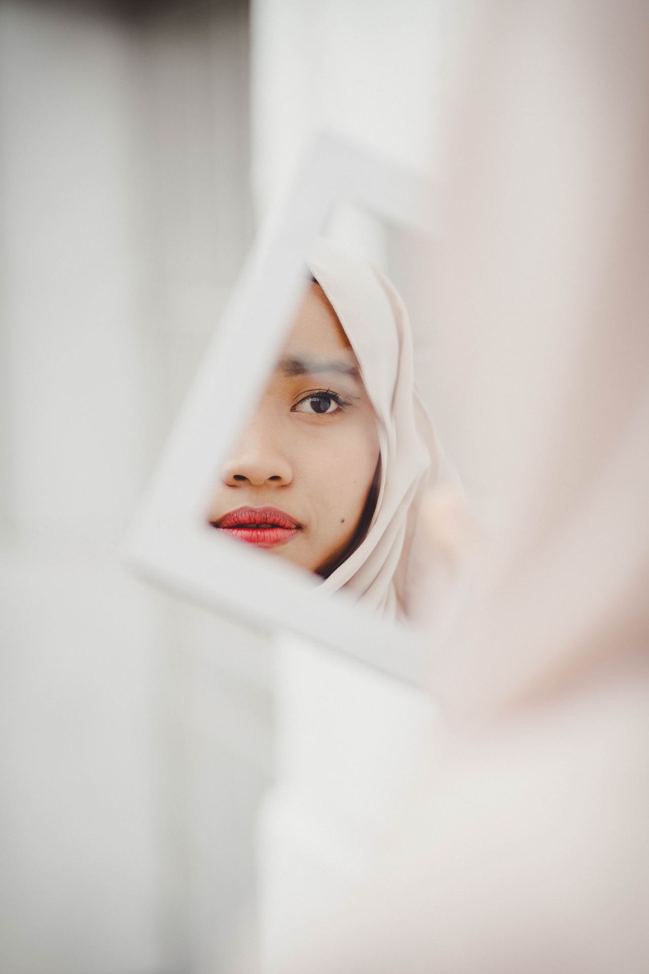 Woman and mirror