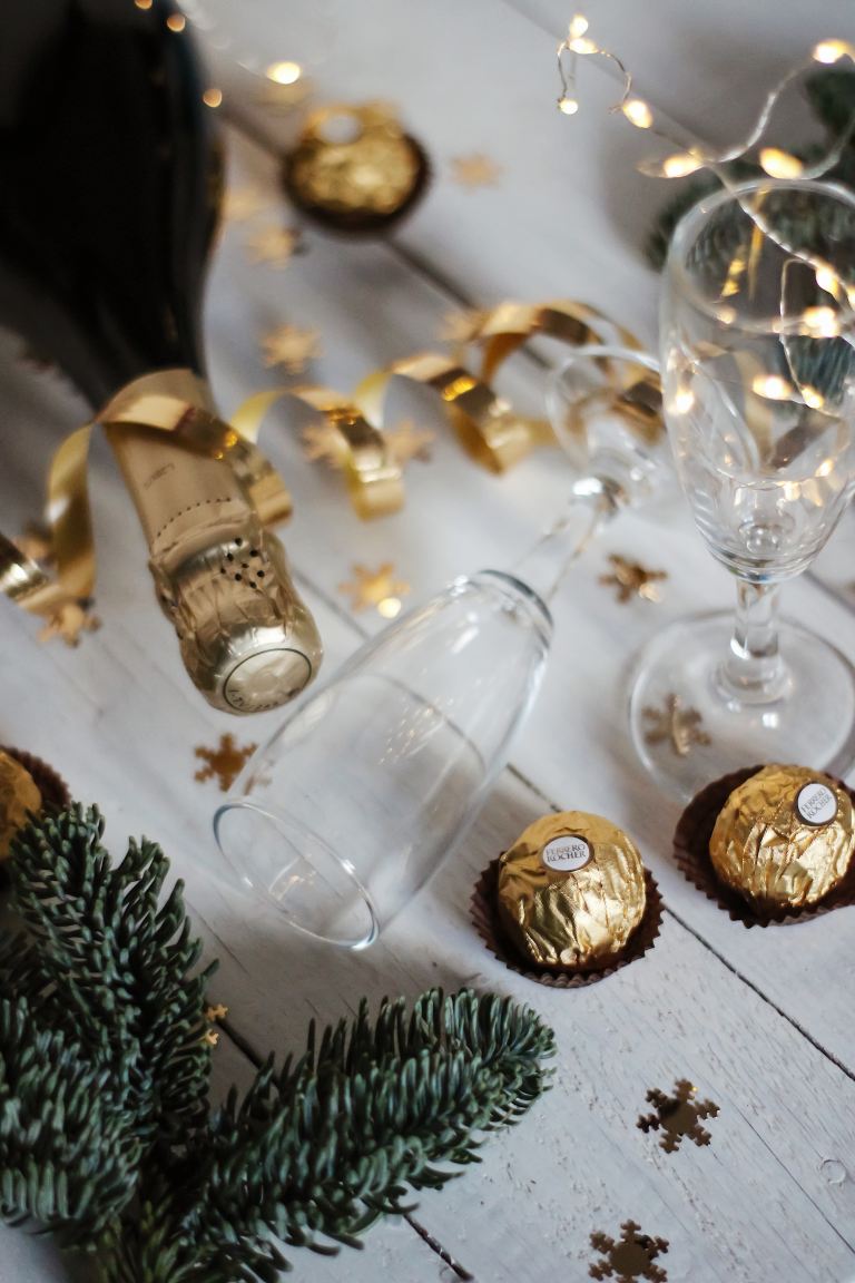 clear wine glass on table