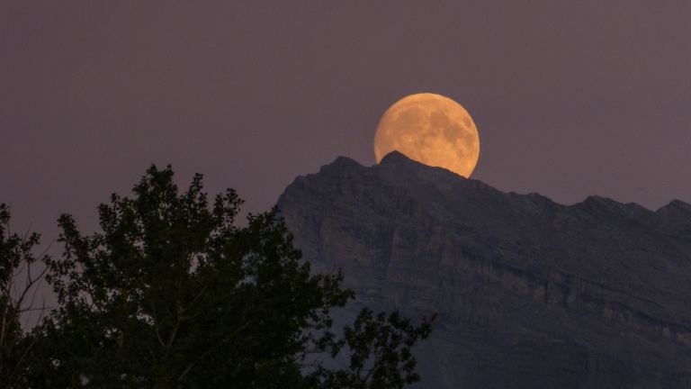 moon over the horizon