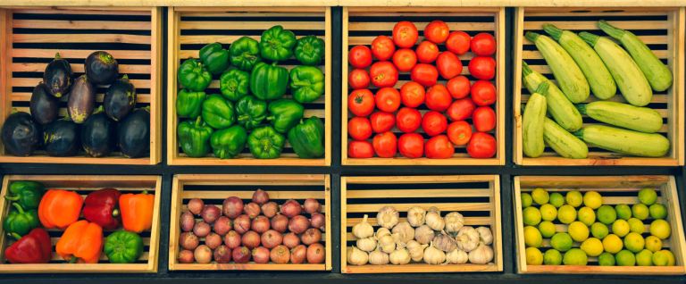 assorted vegetables on brown wooden crate