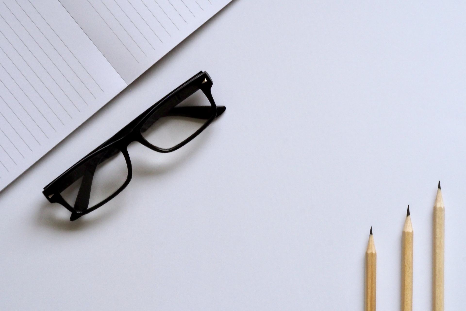 eyeglasses with black frames