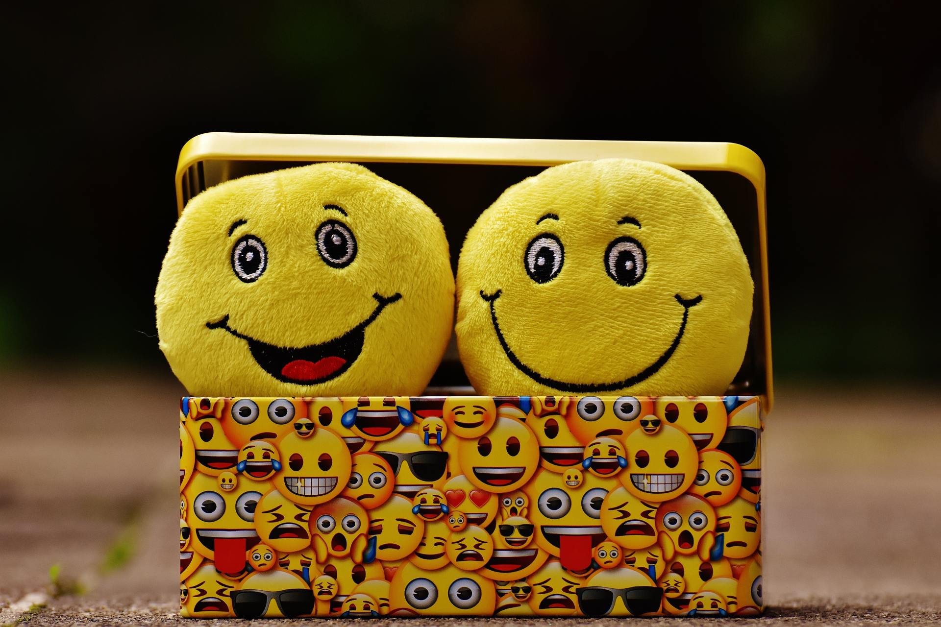 Two Yellow Emoji on Yellow Case