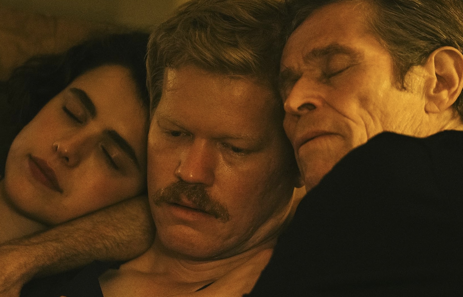 Willem Dafoe, Jesse Plemons, and Margaret Qualley in Kinds of Kindness (2024)