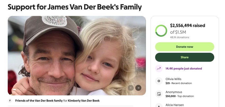 People Are Concerned About The Ethics Of The James Van Der Beek GoFundMe