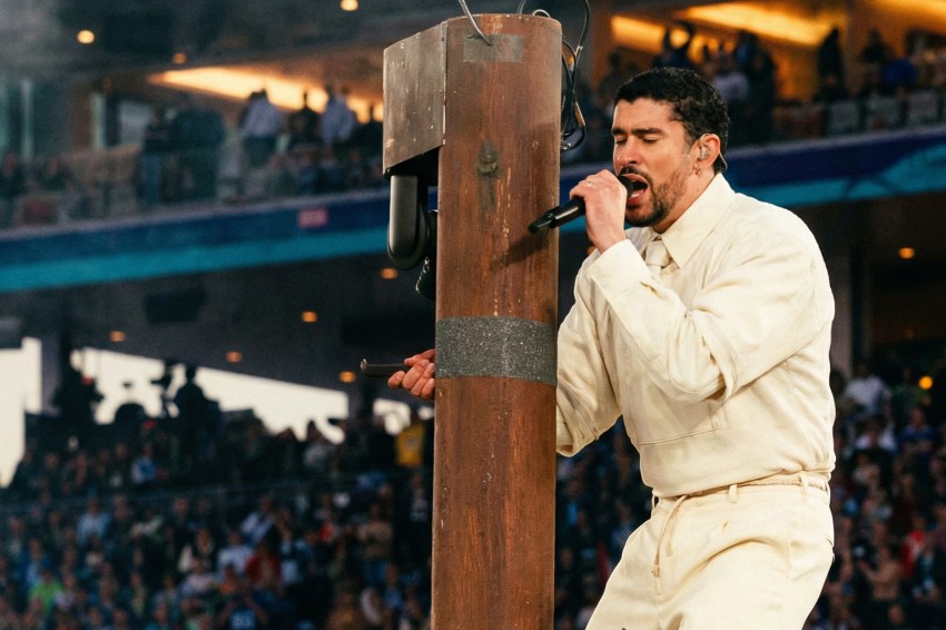 The Symbolism Of Why Bad Bunny Climbed A Power Pole At The Super Bowl