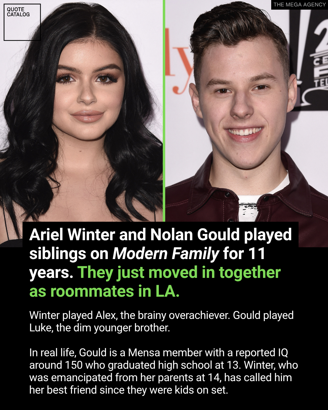 Ariel Winter and Nolan Gould Played Siblings on Modern Family for 11 Years. They Just Moved in Together as Roommates in LA.