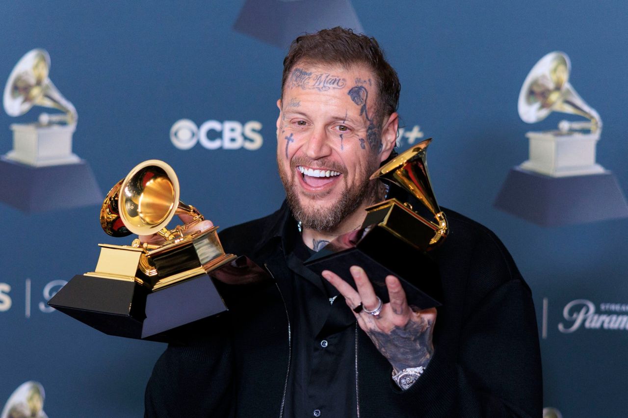 Jelly Roll in the press room at the 68th Annual Grammy Awards at Crypto.com Arena in Los Angeles