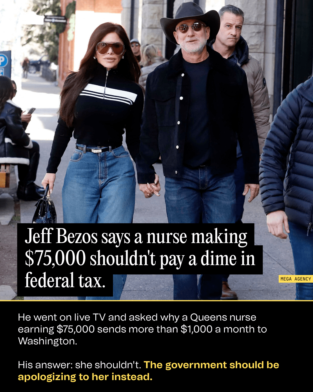 Jeff Bezos Says a Nurse Making $75,000 Shouldn't Pay a Dime in Federal Tax.