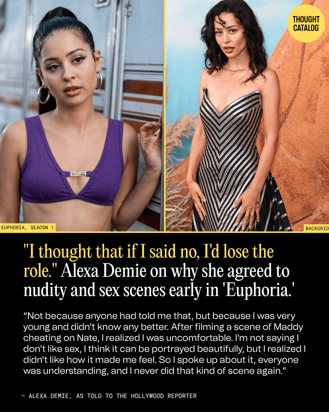 "I Thought That If I Said No, I'd Lose The Role." Alexa Demie on Why She Agreed to Nudity and Sex Scenes Early in 'Euphoria.'