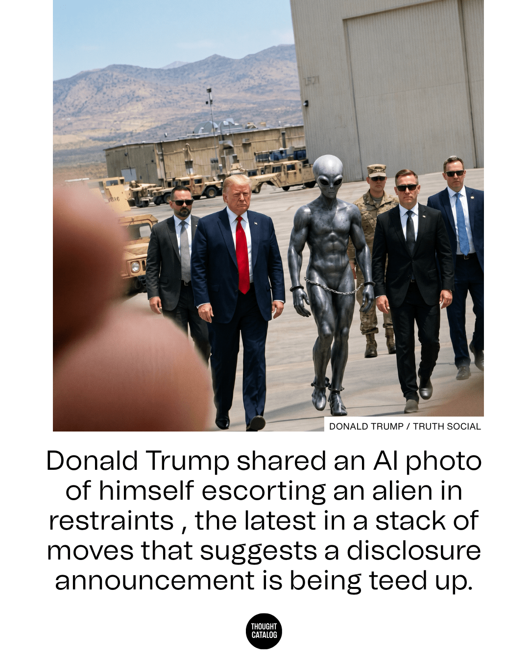 Trump's AI Alien Post Looks Like a Meme, but Here's the Disclosure Timeline Behind It