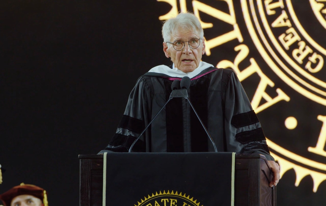 Harrison Ford at Arizona State University commencement: "The world my generation left you is a real mess."