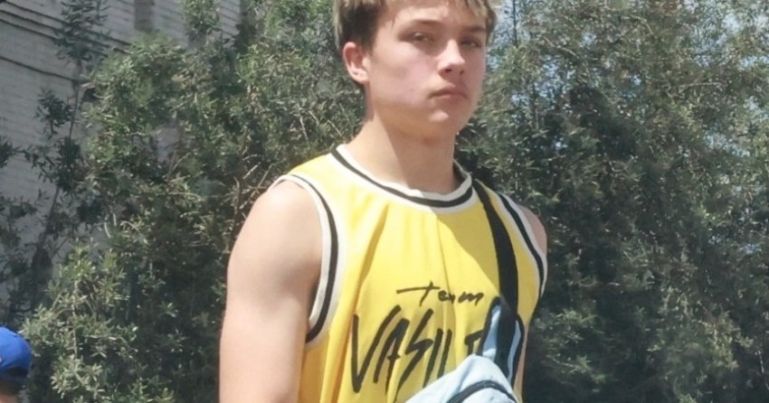 Knox Leon Jolie-Pitt wearing a Team Vasileus shirt and boxing shorts leaving a Muay Thai training session in Los Angeles