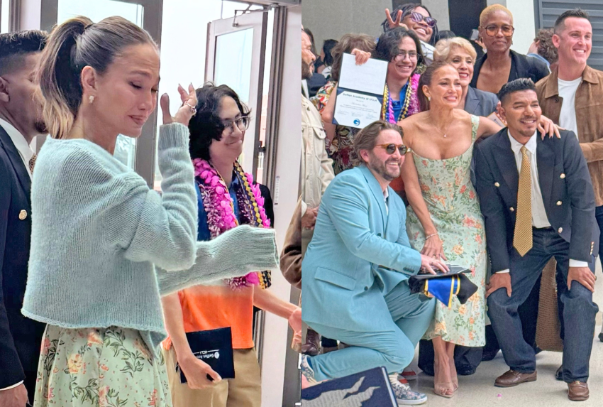 Jennifer Lopez Wiped Away Tears Watching Her Son Max Graduate High School at UCLA. Marc Anthony Didn’t Show.