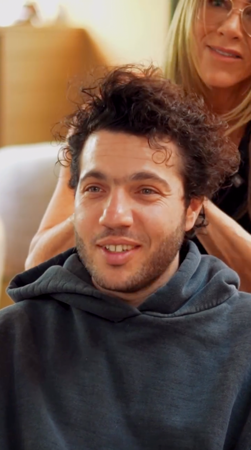 Jennifer Aniston, Selena Gomez, and Benny Blanco together in a LolaVie promotional video