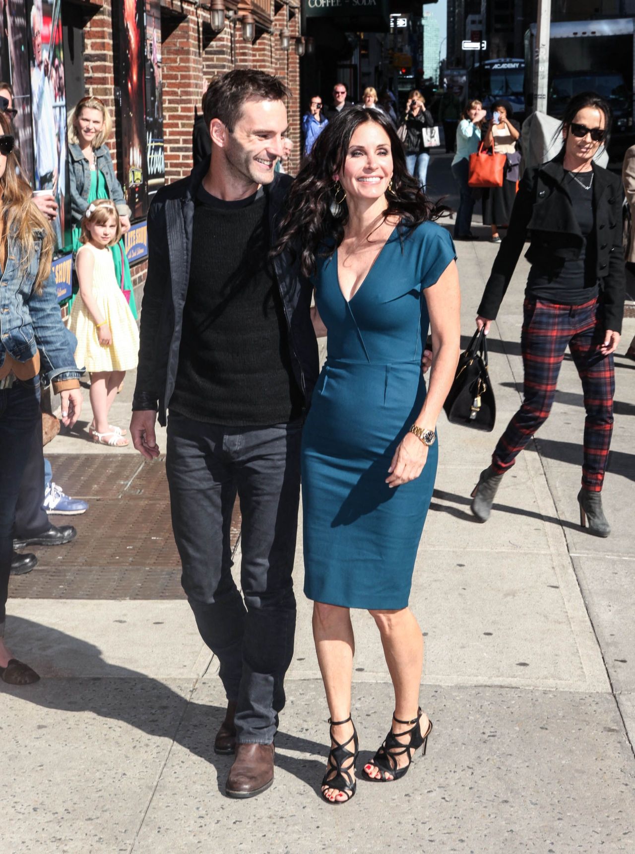 Courteney Cox and Johnny McDaid at the Ed Sullivan Theater in New York City, April 2014