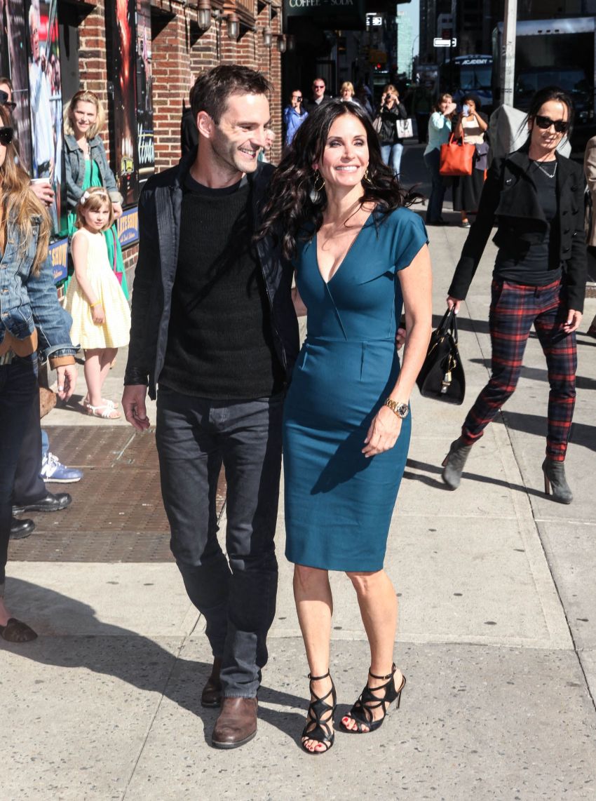 Courteney Cox and Johnny McDaid at the Ed Sullivan Theater in New York City, April 2014