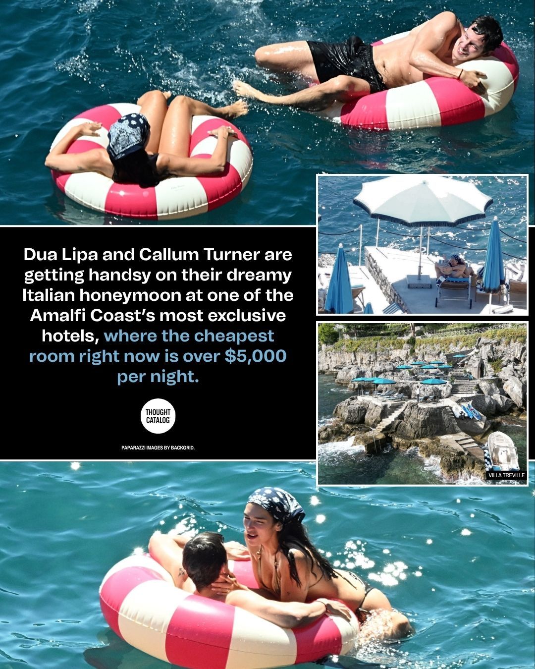 Dua Lipa and Callum Turner Are Honeymooning at an Amalfi Hotel Where Rooms Start at $5,000
