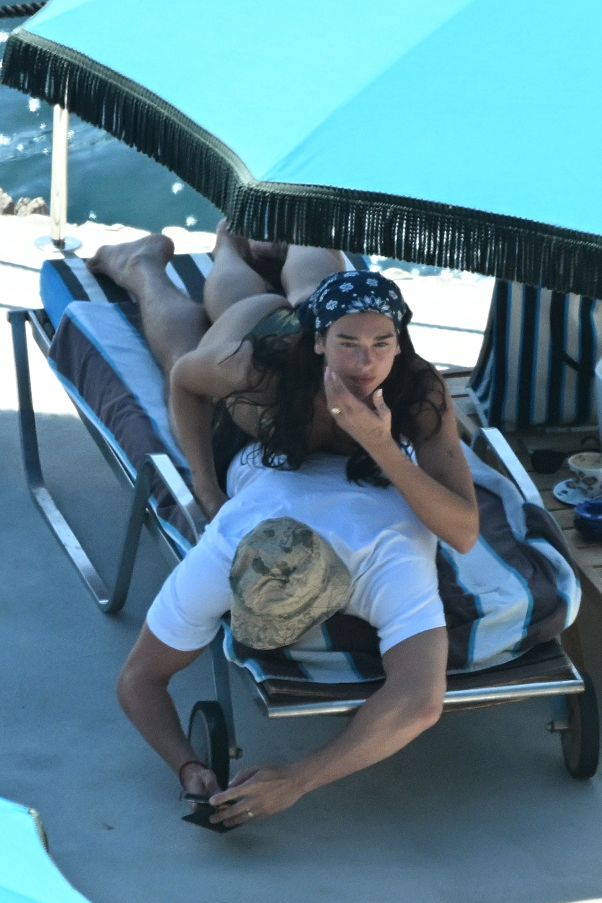 Dua Lipa and Callum Turner on the Amalfi Coast during their honeymoon