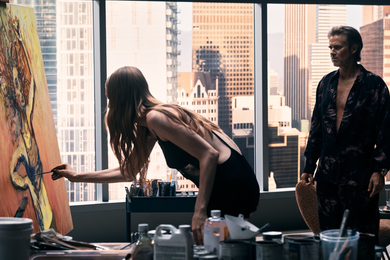 A still from Euphoria featuring Jules and Rue