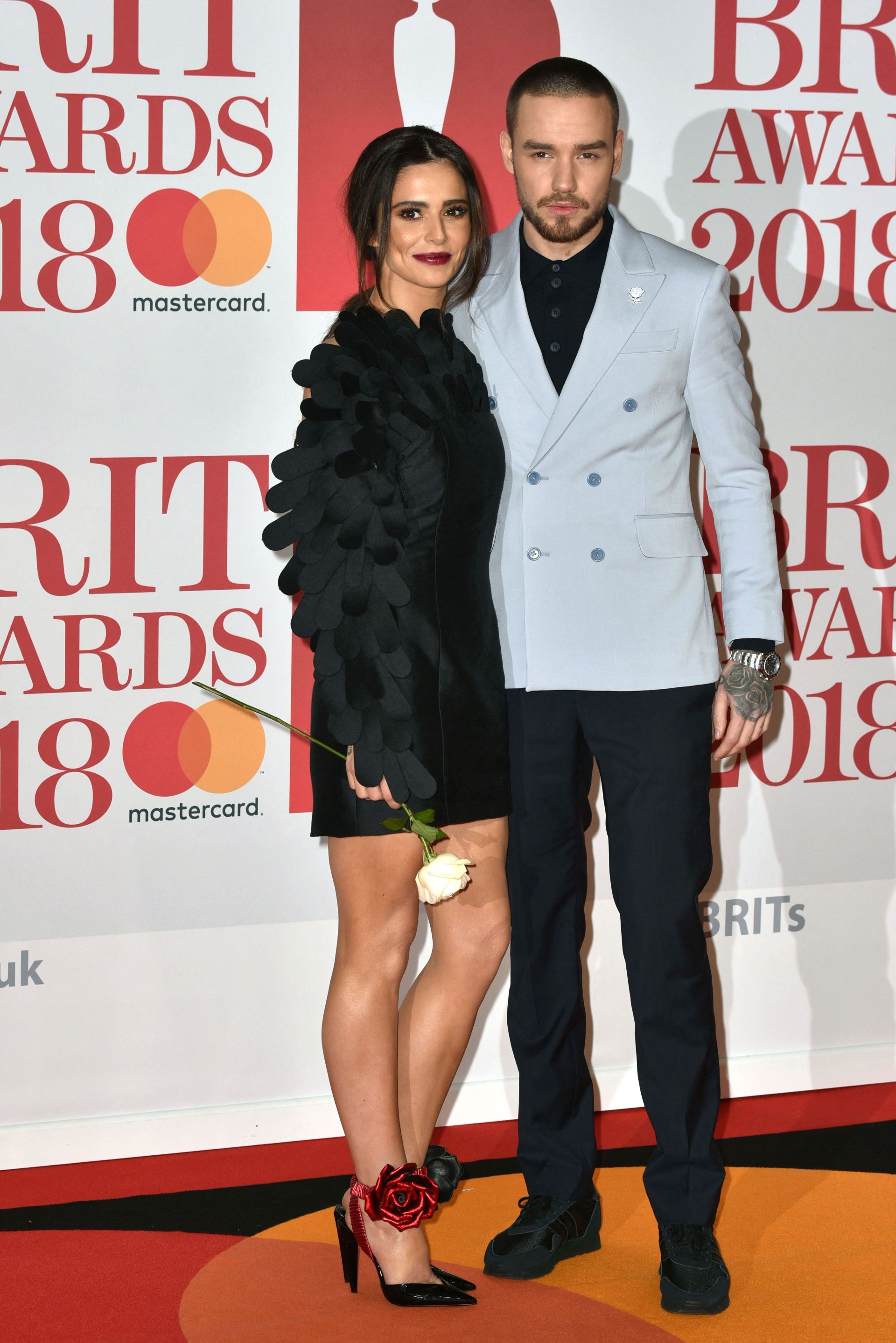 Liam Payne and Cheryl at the Brit Awards at the O2 Arena in London
