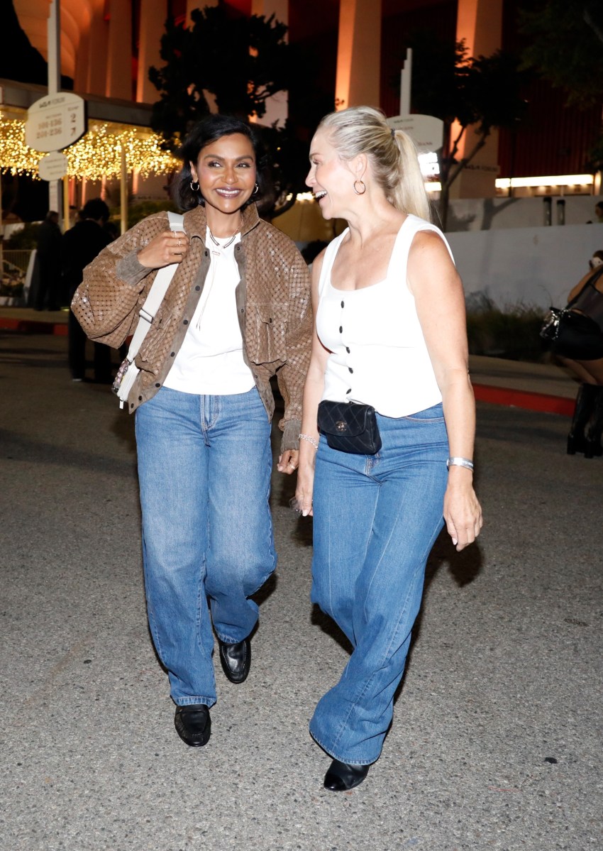 Mindy Kaling at Ariana Grande's Eternal Sunshine Tour in Inglewood