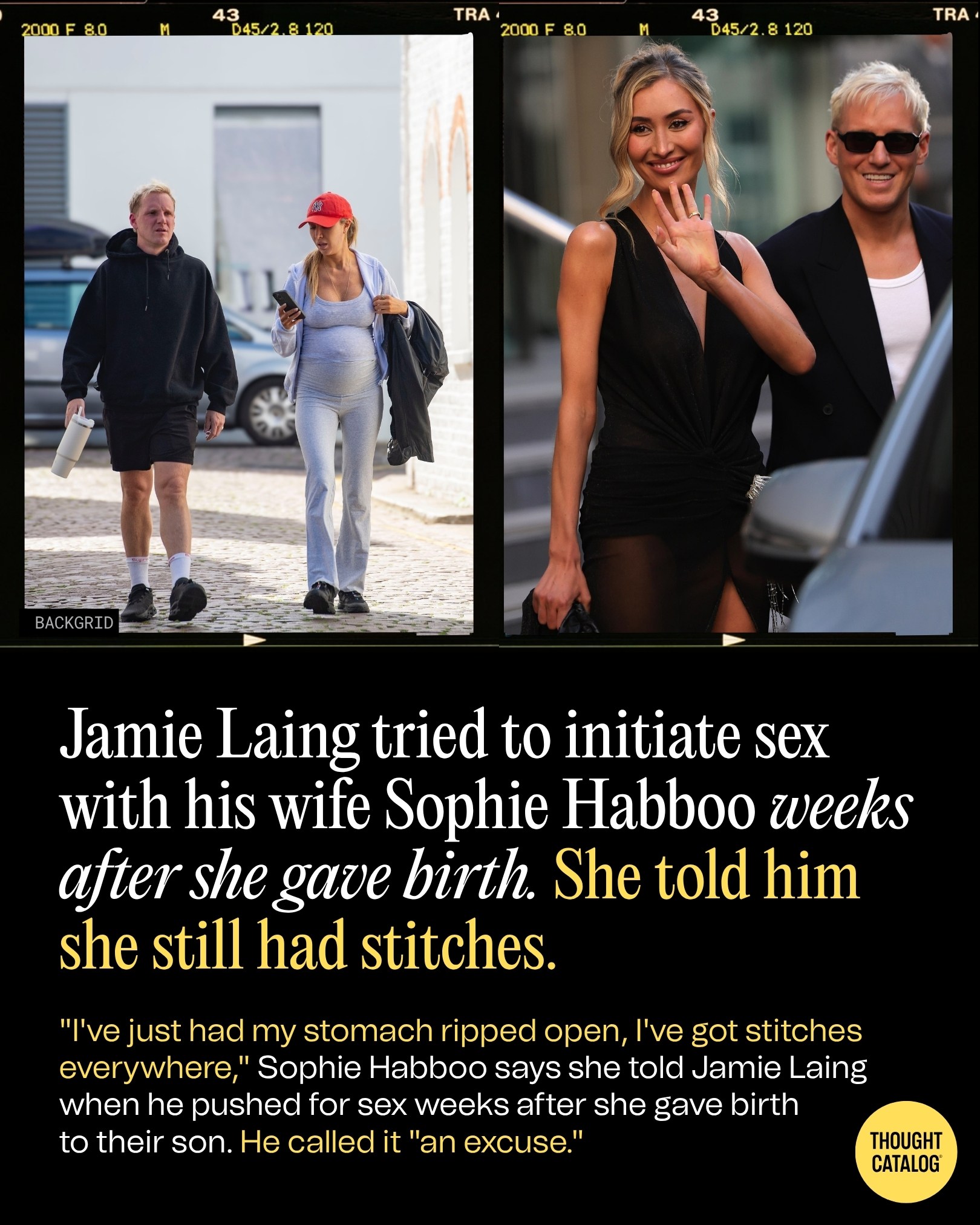 Jamie Laing Tried to Initiate Sex with His Wife Sophie Habboo Weeks After She Gave Birth. She Told Him She Still Had Stitches.