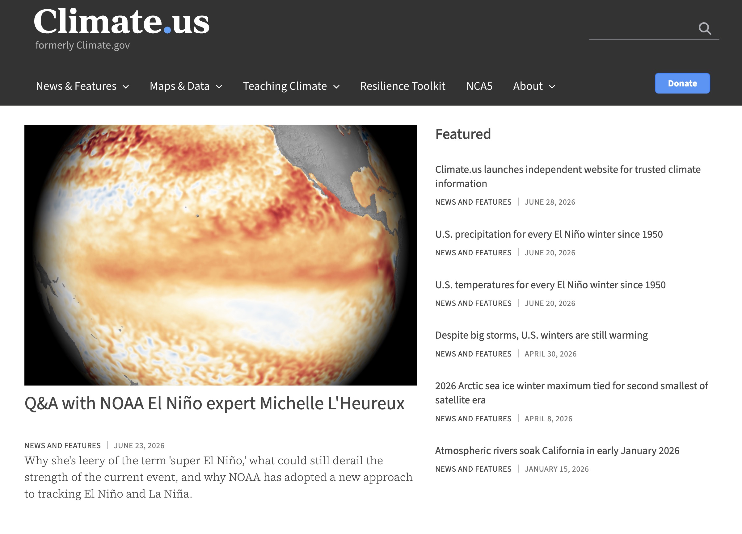 Trump Fired the Scientists Who Ran Noaa's Climate Website, So They Rebuilt It Themselves at climate.us