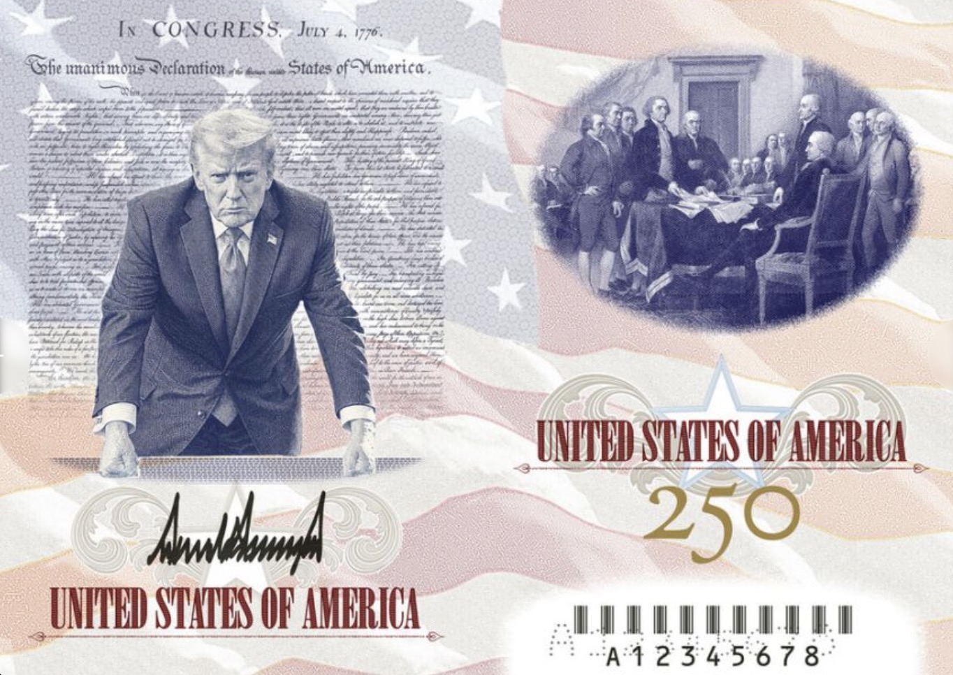 Trump Just Unveiled the New U.S. Passport with His Own Portrait and Signature Inside, Captioned "Welcome, But Be Good!"