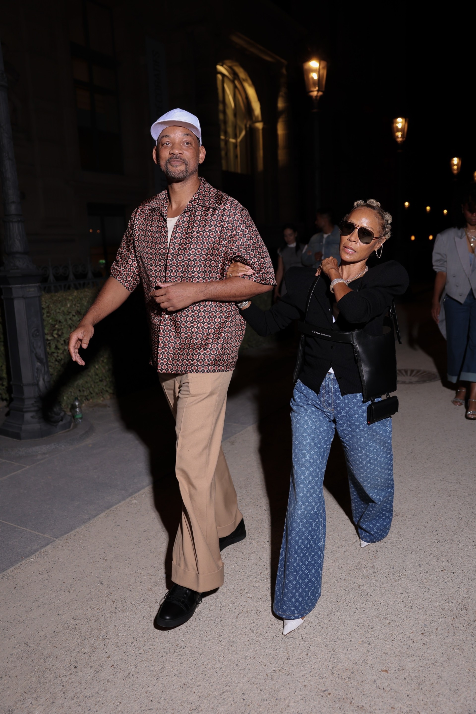 Will Smith and Jada Pinkett Smith out for dinner in Paris with son Jaden Smith