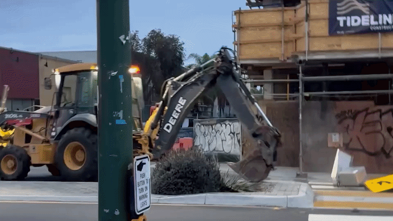 A 28-Year-Old Man Stole a Backhoe and Dragged Its Scoop Down a San Diego Street at 5 AM, Throwing Sparks the Whole Way
