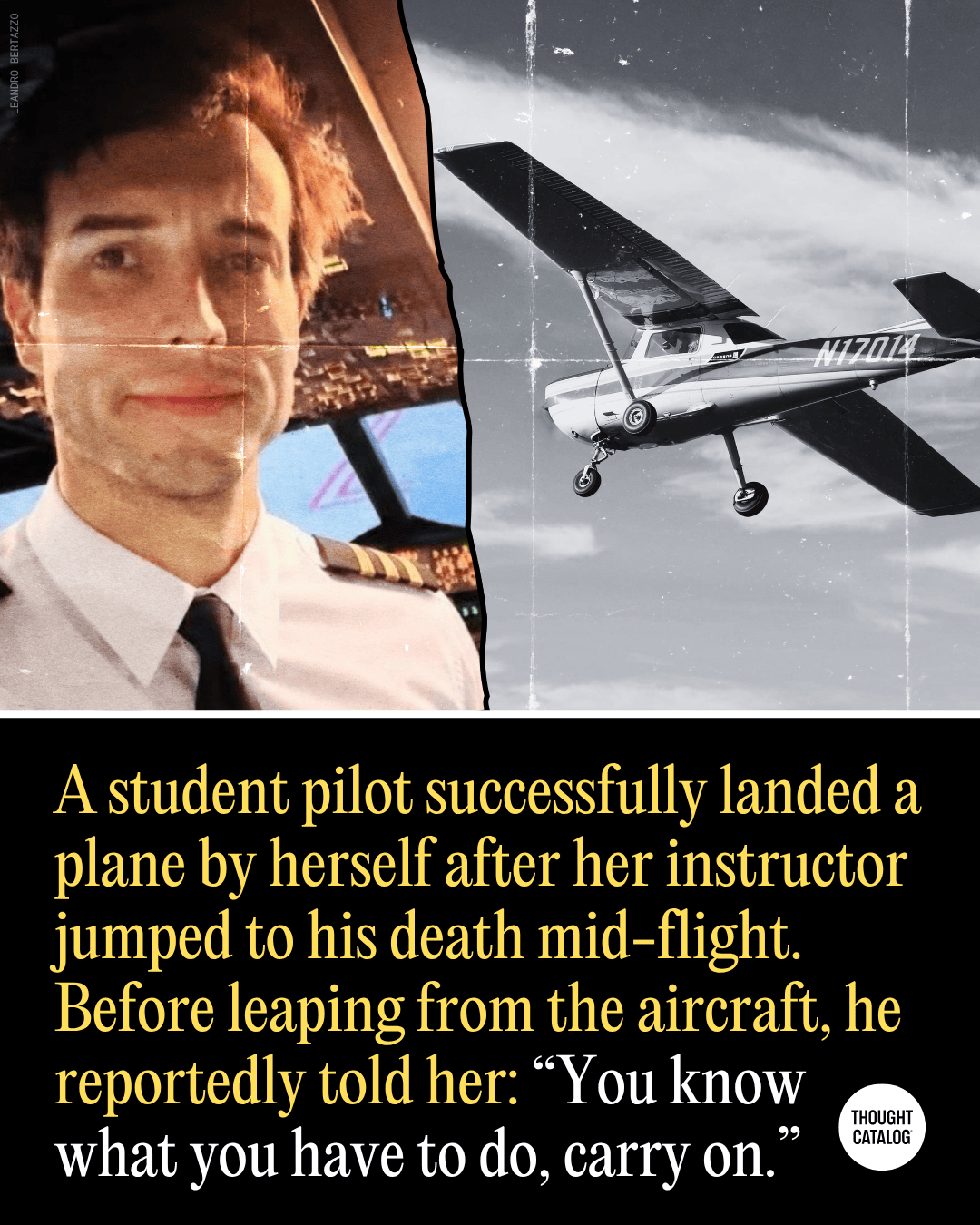 A Student Pilot Successfully Landed a Plane by Herself After Her Instructor Jumped to His Death Mid-Flight