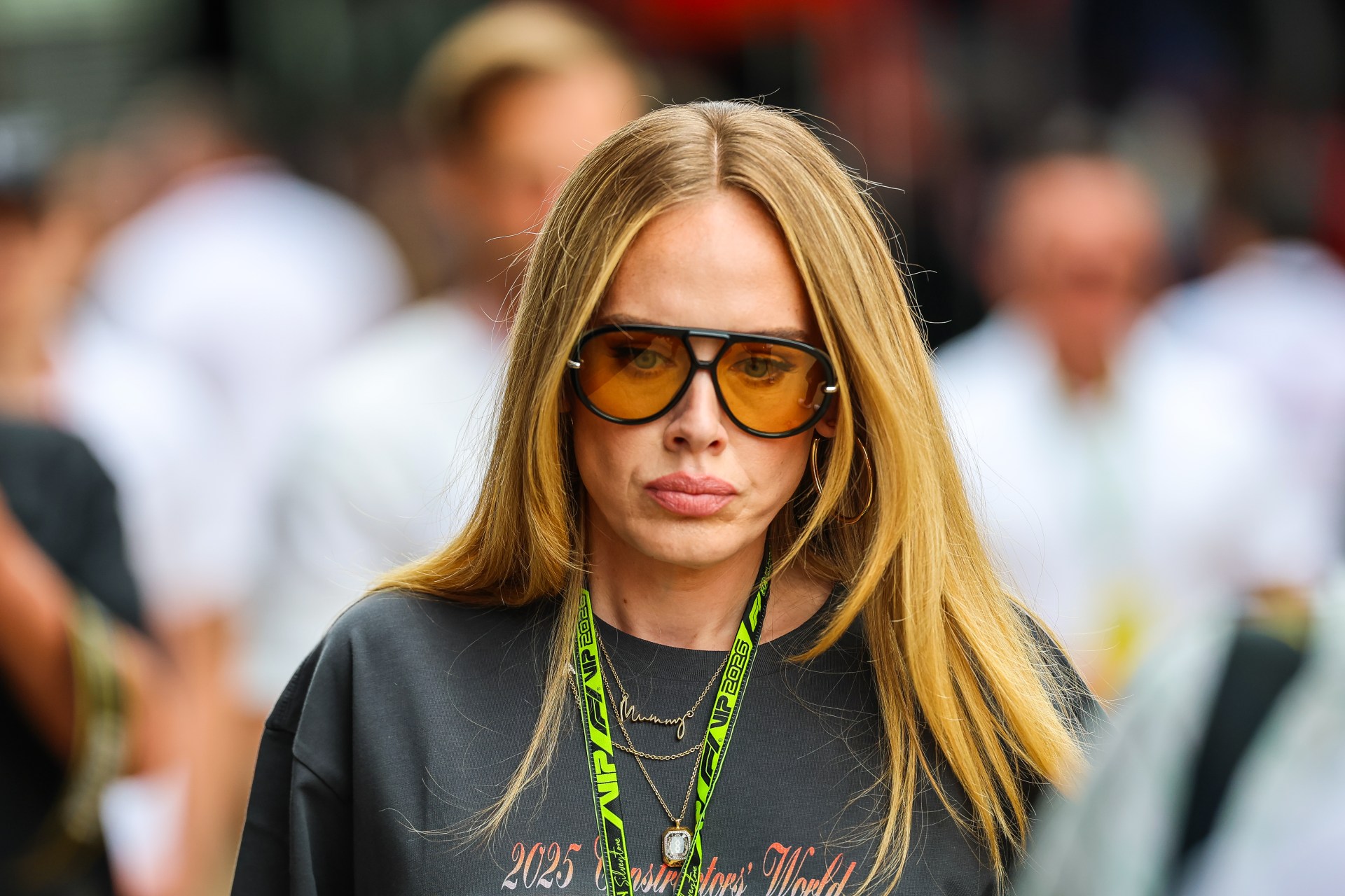 Adele Broke Her Low Profile to Hit the British Grand Prix in a Lando Norris Fan Tee and a Necklace That Said ‘Mummy.’