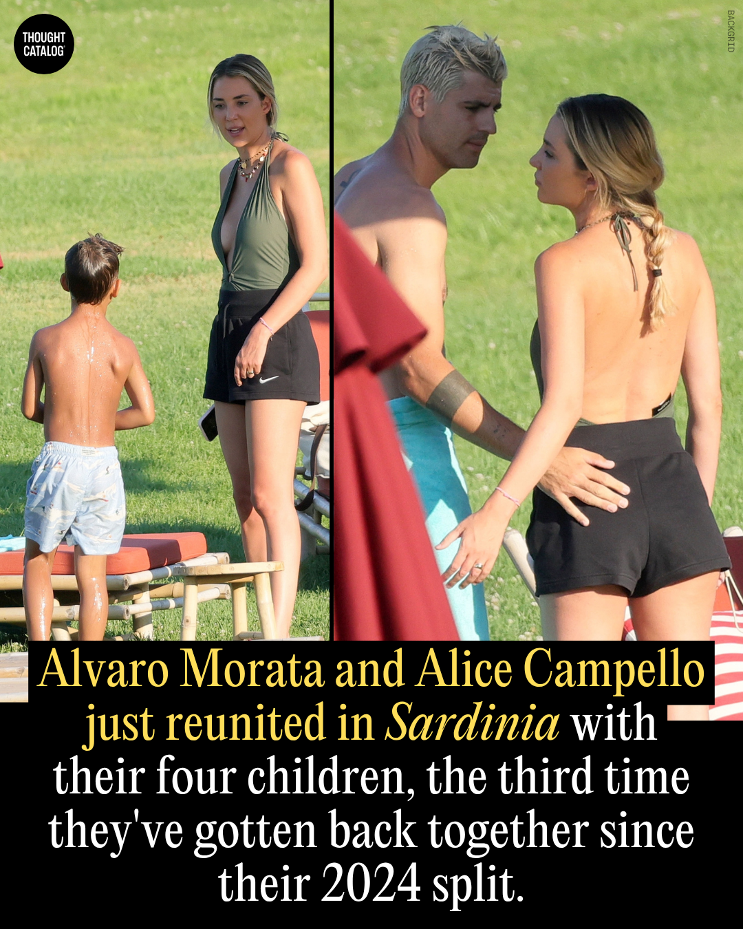 Alvaro Morata and Alice Campello Just Reunited in Sardinia with Their Four Children, the Third Time They've Gotten Back Together Since Their 2024 Split