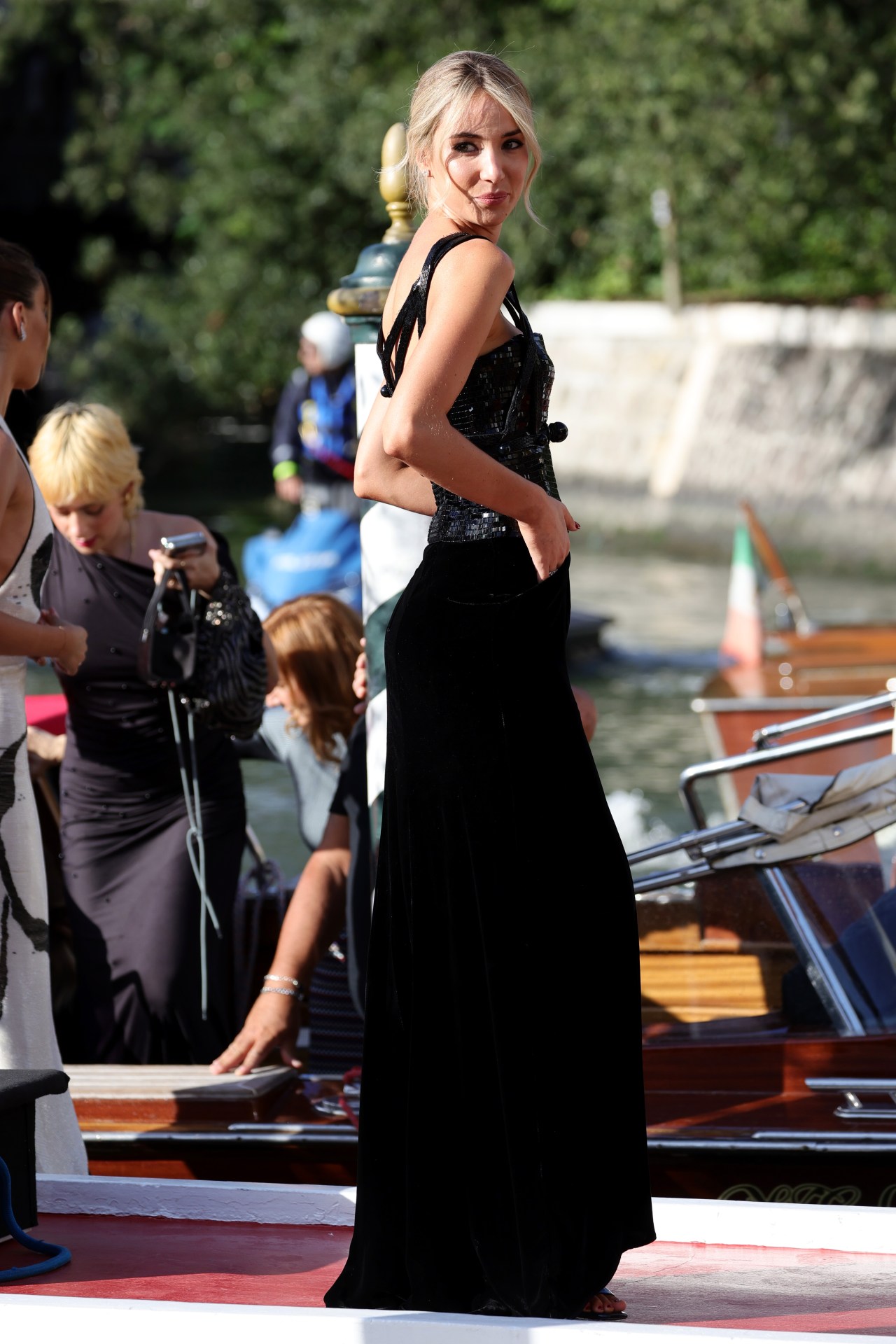 Alice Campello arriving at the Hotel Excelsior pier at the Venice International Film Festival