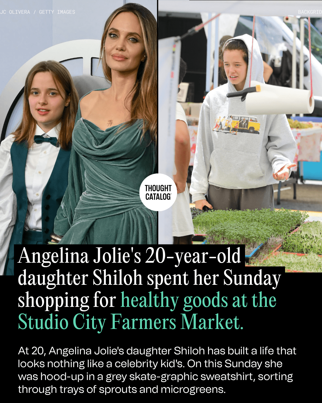 Angelina Jolie's 20-Year-Old Daughter Shiloh Spent Her Sunday Shopping for Healthy Goods at the Studio City Farmers Market