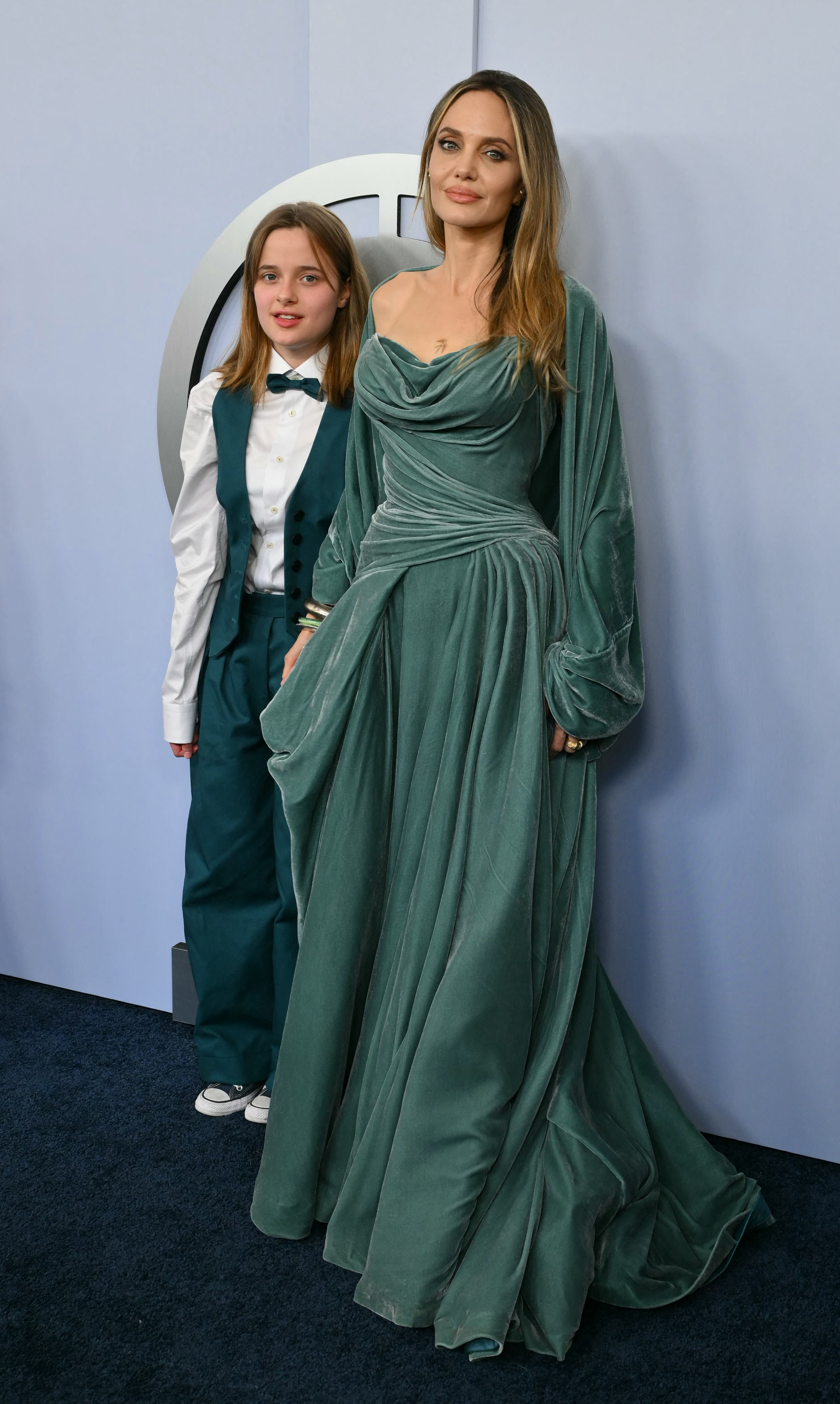 Click to open the image gallery Angelina Jolie and daughter Shiloh Jolie-Pitt arriving at the 77th Tony Awards at Lincoln Center in New York