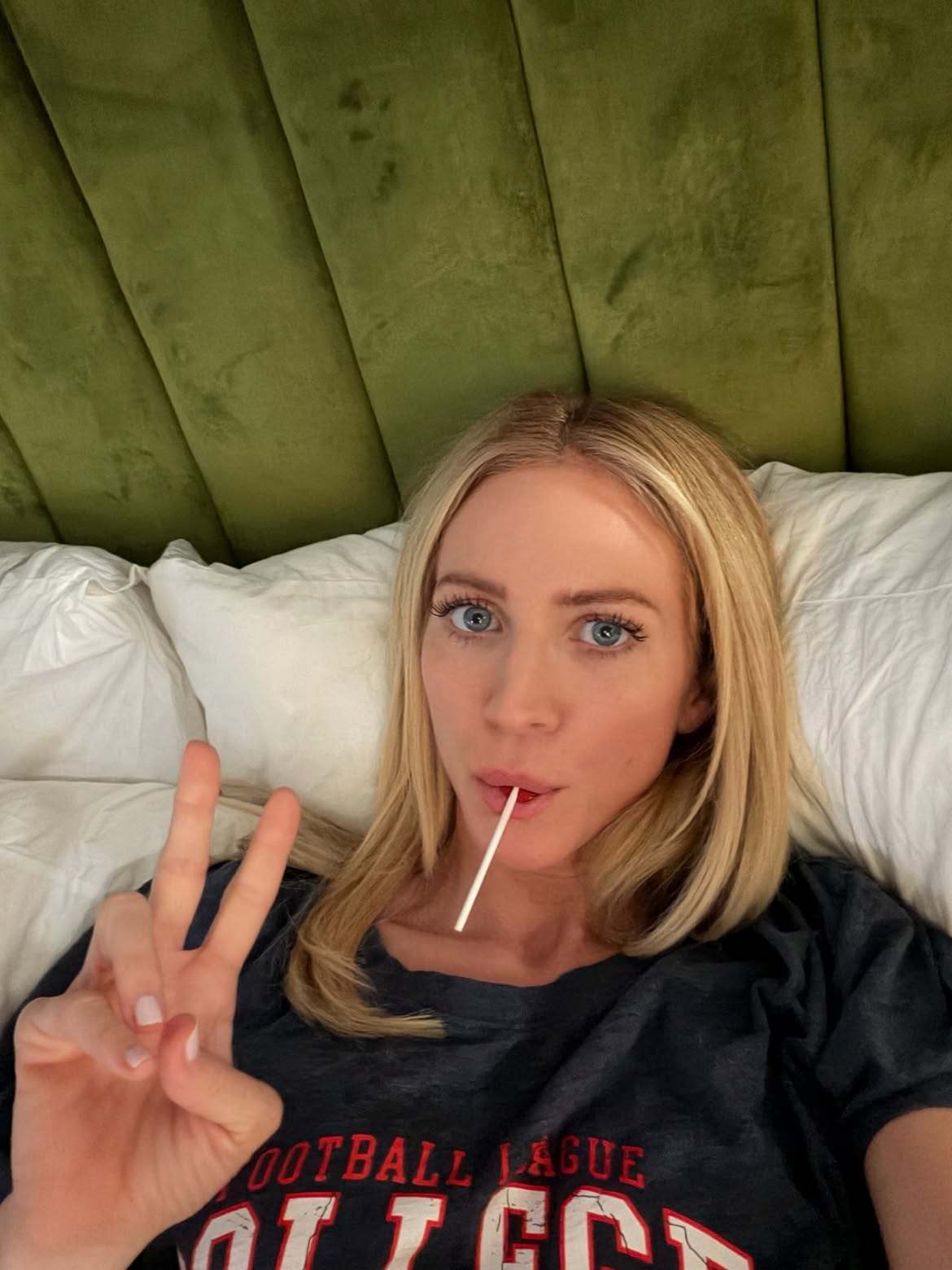 Brittany Snow and Hunter Moreno in a couples photo shared on social media