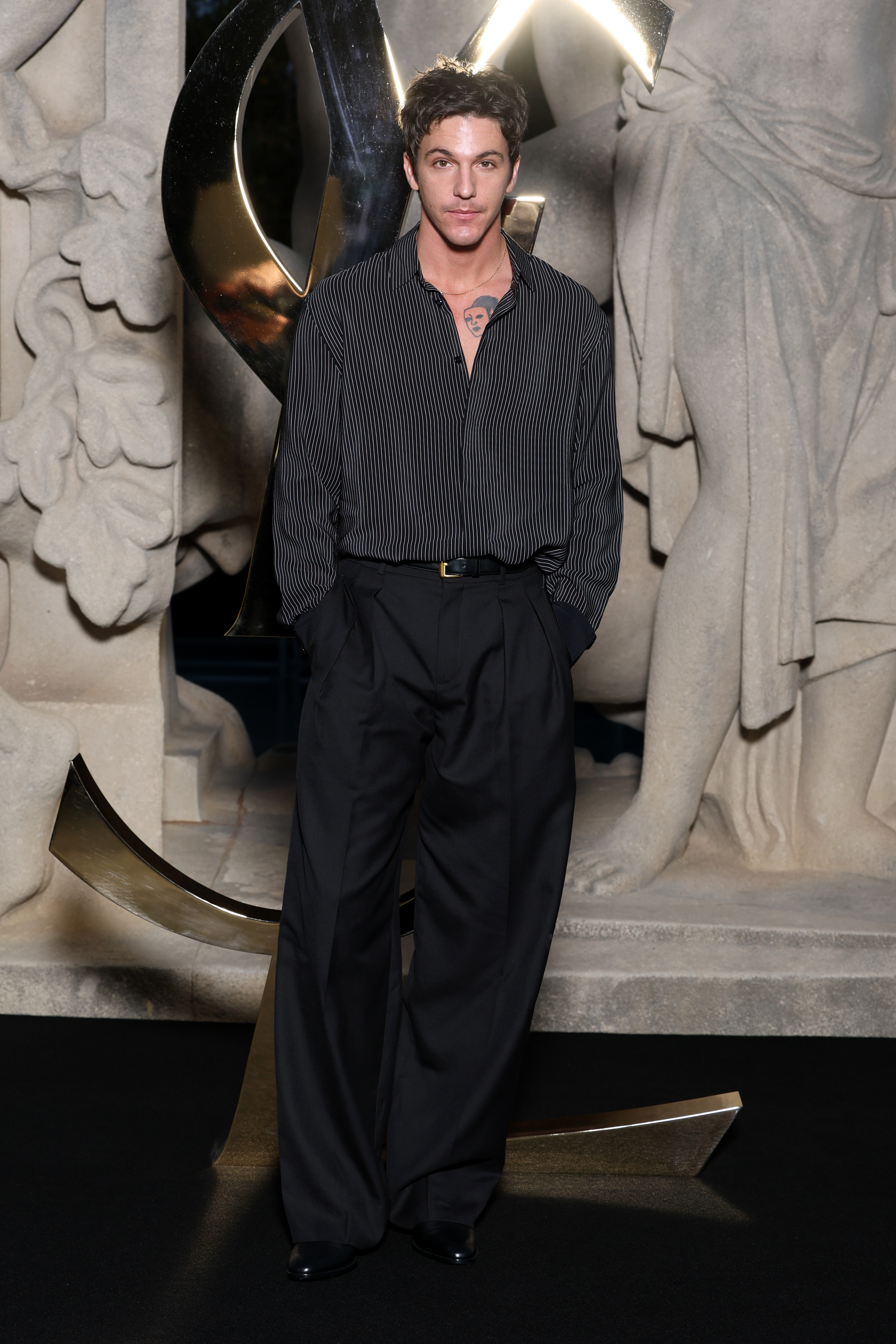 Role Model at the Saint Laurent Womenswear Spring/Summer 2026 show during Paris Fashion Week