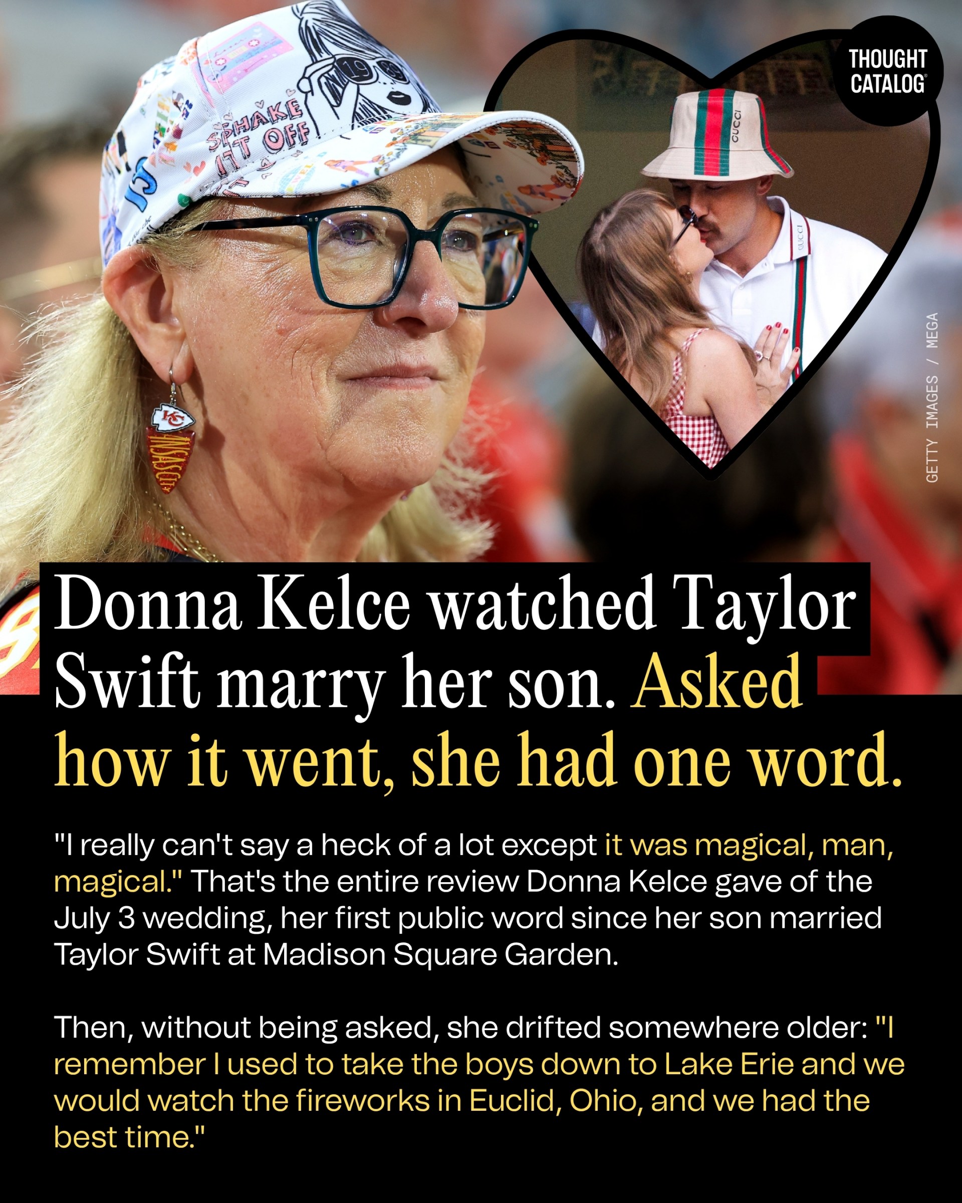 Donna Kelce Watched Taylor Swift Marry Her Son. Asked How It Went, She Had One Word